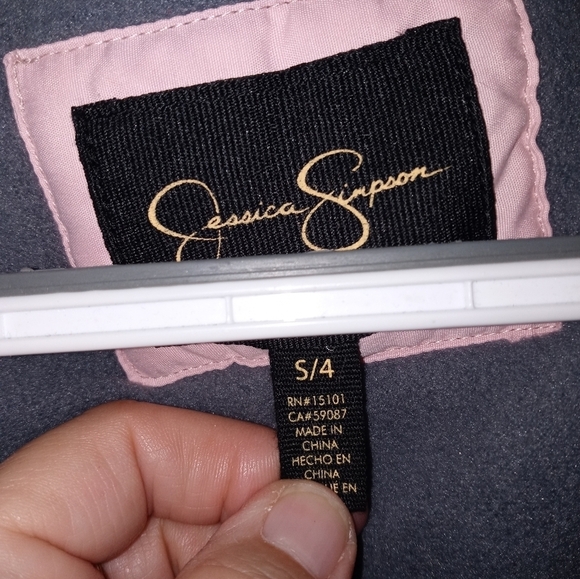 Jessica Simpson Girls Full Zip Pink Faux fur lined Hooded Jacket W Pockets NEW - Picture 8 of 11